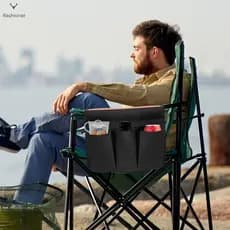 Organizador Lateral De Cadeira De Apoio De Braço-Saco De Lanche De Grande Capacidade Para Cadeiras De Praia Ao Ar Livre