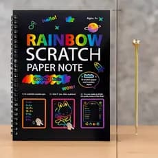 Livro De Pintura De Arranhões DIY De 19x26cm-Materiais De Arte De Graffiti Coloridos Criativos Para Crianças