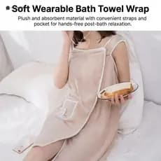 Toalha De Lã Coral Feminina Vestido Cinta Saia De Banho Macio Absorvente Secagem Rápida Casa Spa Viagem Wear