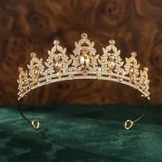 Tiara De Noiva De Cristal Branco Estilo Coreano-Acessório De Cabelo De Casamento