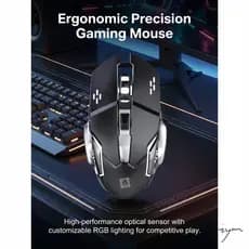 Mouse Sem Fio Silencioso Recarregável-Acessório Ergonômico Para Laptop De Escritório Jogos