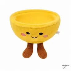 Tigela De Arroz Dourada De Desenho Animado , Brinquedo De Pelúcia , Adereço Macio , Curto , Decoração De Mesa , Presente