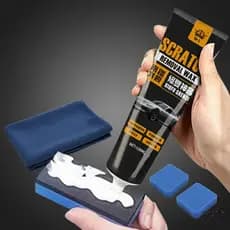 Composto De Polimento De Cera Para Reparo De Arranhões De Carro 120ml Remove E Restaura Brilho Com Toalha De Esponja