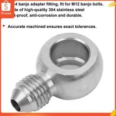 Hap Adaptador AN-4 de aço inoxidável Vistreck para parafusos banjo M12 - acessório de encaixe confiável