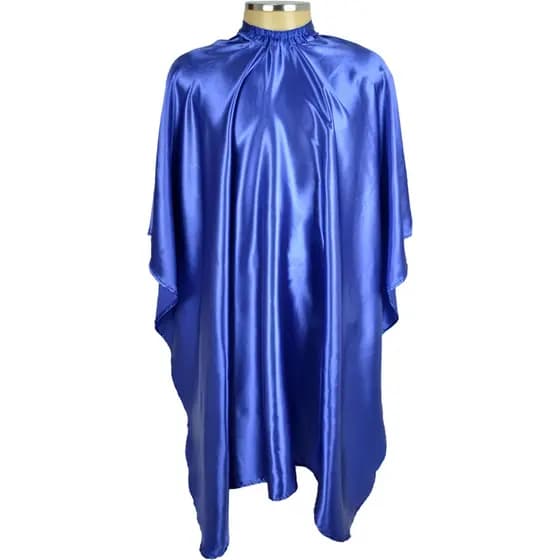 Capa de Corte Cabelo Salão de Beleza Profissional Cetim Azul Royal