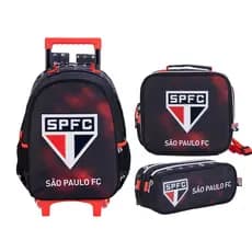 Kit Mochila São Paulo Xeryus Rodinha Lancheira Estojo Escolar G