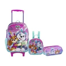Kit Mochila Com Rodas G Skye Patrulha Canina  Lancheira Estojo Xeryus Escolar
