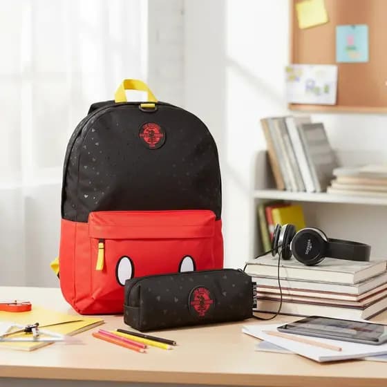 Mochila G Mickey Mouse Costa + Estojo + Fone Ouvido Lançamento Disney Dermivil