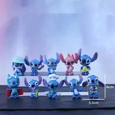 kit com 10 peças Stitch bonecos miniatura