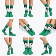 Meia Divertida Cano Longo Estampada Personagem nojinho divertidamente Escondendo Moita Tamanho Unico 35 a 44