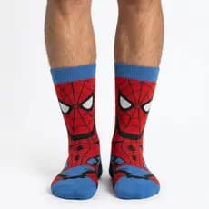 Meia Divertida Cano Longo Estampada frio Personagem homem aranha Unico 35 a 44
