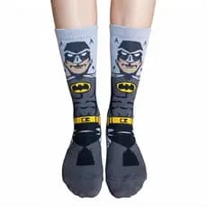 Meia Batman Divertida Cano Longo Estampada frio Personagem tamanho Unico 35 a 44