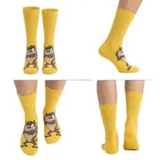 Meia Tasmânia Divertida Cano Longo Estampada frio Personagem tamanho Unico 35 a 44
