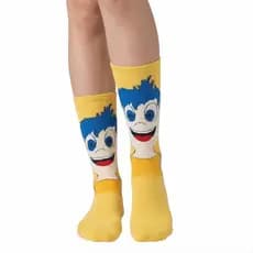 Meia alegria Divertida Cano Longo Estampada frio Personagem tamanho Unico 35 a 44