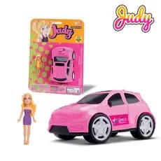 Boneca Judy Com Carrinho Rosa de Brinquedo Meninas Fashion