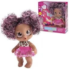 Boneca Negra Baby Rainbow Fashion Bebê Com Acessórios de Beleza Bambola