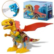 Brinquedo Dinossauro Dragão Anda e Solta Fumaça Com Som e Luz  For kids