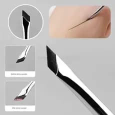 Pincél Ultrafino Chanfrado para Maquiagem henna Delineador Sobrancelhas Sombra Olhos