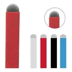 Kit 50 Lâminas nanoblading U12 U14 U16 U18 U21  0,18mm Tebori Micropigmentação sobrancelha