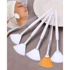 Kit 5 Pincel Seda Aplicação De Ácido Peeling Máscara Estética macio facial