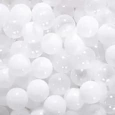 Bolinha para Piscina Infantil Transparente e Branca 30 Unidades