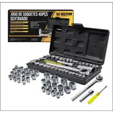 Kit Chaves Jogo Catraca Reversível Soquetes 40 Peças Maleta Fasterr