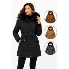Casaco Sobretudo Feminino Resistente Ao Frio Premium