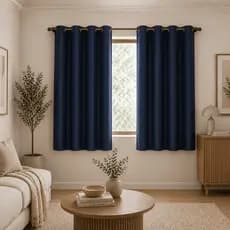 Cortina Blackout Marinho 2,20m x 1,30m Quarto Sala Blecaute PVC corta 100 % a luz