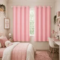 Cortina Blackout Rosa 2,20m x 1,30m Quarto Sala Blecaute PVC corta 100 % a luz