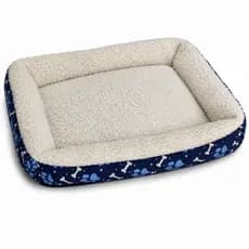 Cama Pet Quadrada 70x70 Grande Sherpa Macia Fundo Impermeável Com Zíper