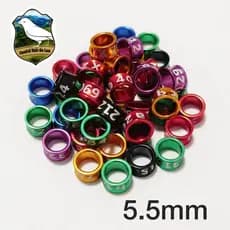 10 Anilhas fechadas 5.5 para calopsitas , roselas e aves de mesma medida l.