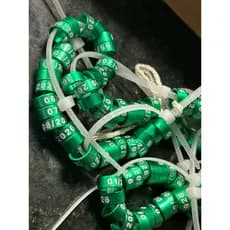 5 ou 10 anilhas de 7.5  FECHADAS em alumínio,  anos 2025 e 2026. Ring Neck! ENVIO IMEDIATO!
