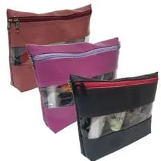 Necessaire bolsa de mão, bag multiuso, necesser para cosmético, creme, shampoo, maquiagem, praia, piscina