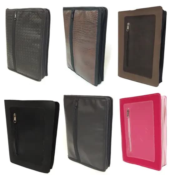 Capa de biblia de estudo grande com bolso porta celular e objetos, bols com zíper 40x25