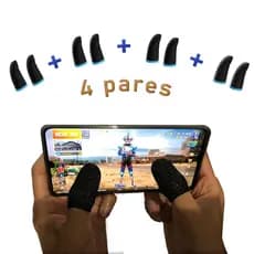 4 Pares Luva de Dedo Gamer  Free Fire, Fortnite, Pubg, Call of Duty