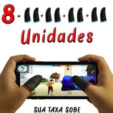 8 Luvas de Dedo Gamer - Suba Rápido Sua Taxa - Free Fire/PUBG/Call of Duty