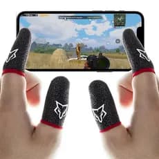 Luvinha De Dedo Sarafox V6 Fibra De Prata Gamer Profissional