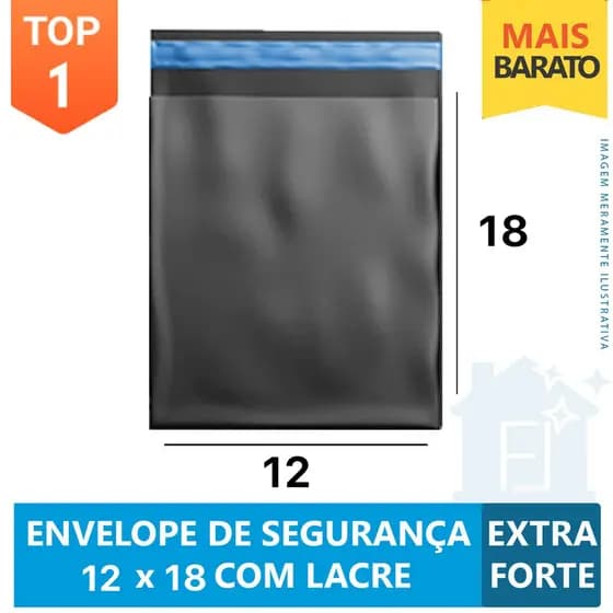 Envelopes de segurança 12 x 18 cm 100 unidades (Sedex, Correios)