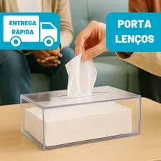 Porta Lenço de Papel Para Mesa Caixa Acrílico Transparente Para Mascara Luvas e Papel Interfolha