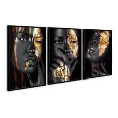quadro mulheres negras com moldura e vidro lindo 120x60