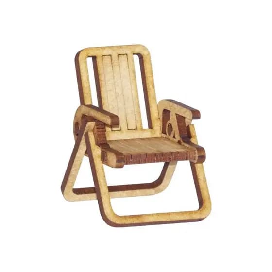Miniatura Cadeira de Praia em MDF Woodplan M1044
