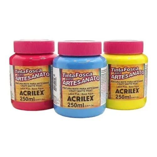 Tinta Pva Fosca Para Artesanato Acrilex 250 Ml