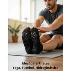 Kit 1 2 3 Pares Meia Soquete Masculina Antiderrapante Academia Confortável Dia a Dia