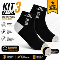 Kit Meias Esportivas Cano Médio Antiderrapante Para Academia Corrida Fitness Respirável Unissex