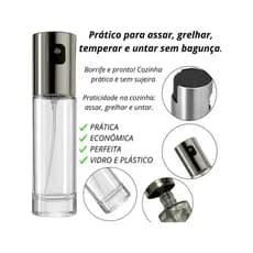 Spray Borrifador Azeite Vinagre Vidro 100ml Garrafa de Spray para Oleo Pulverizador
