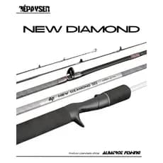 Vara de Pesca para Carretilha Albatroz New Diamond 1,50m 6-12lb Carbono Leve 2 Partes Ação Rápida