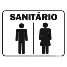 Placa Banheiro Unisex Unissex Toalete Sanitário Homem Mulher