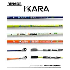 Vara de Pesca Para Molinete Albatroz Kara 1,50m 8-16lb Fibra Maciça 2 Partes Ação Média Leve