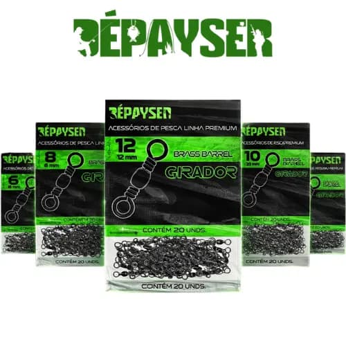 Girador Distorcedor Pesca BBS Nickel Dépayser 20un Anti Torção Alta Resistência Água Doce e Salgada
