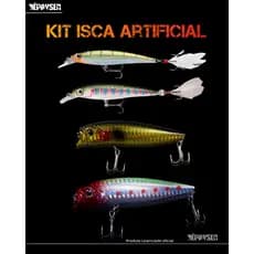 Kit Iscas Artificiais Brava RAP Tucunaré Robalo Dourado Traíra 4 Peças